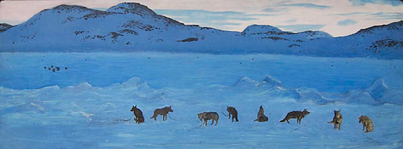 Huskies Howling to be Free, Cape Dorset, N.W.T. Image 1