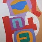 Ascending Orange by Doug Morton, 1965 oil on canvas - (84x57 in)