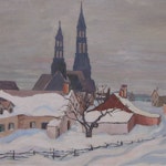 St. Jean Port Joli by Frederick Grant Banting, 1927 oil on canvas - (21x26 in)