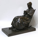 The Companion of the Old Pioneer by Marc Aurele de Foy Suzor-Cote, 1912 bronze - (15.75x9.25x17.5 in)