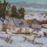 Laurentian Homestead by Randolph S. Hewton, 1938 oil on canvas - (12.25x14 in)