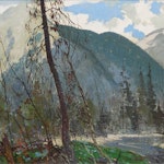 Lakeview, Early Winter, Laurentians by George Franklin Arbuckle, 1955 oil on canvas - (18.25x24 in)