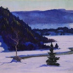March, Quebec by Robert Pilot, 1940 oil on canvas - (18x24 in)