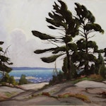 Wind Blown Pine, Georgian Bay by Frank Panabaker, 1950 oil - (20x24 in)