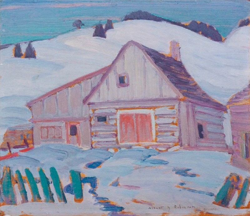 Farmstead in Winter, Quebec Image 1