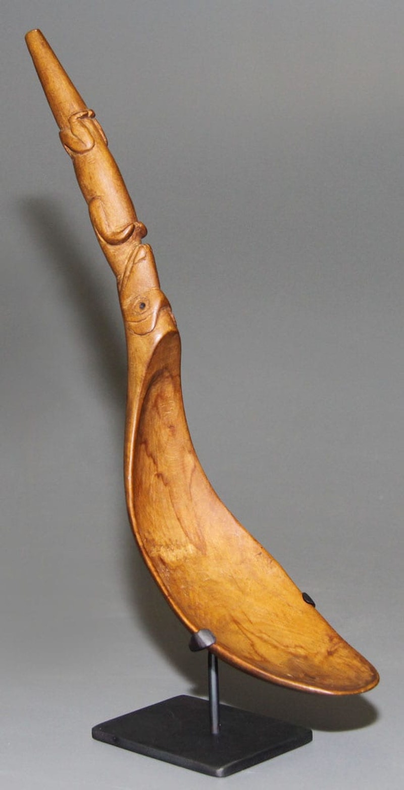 Wooden Spoon with Figure Motif Image 1
