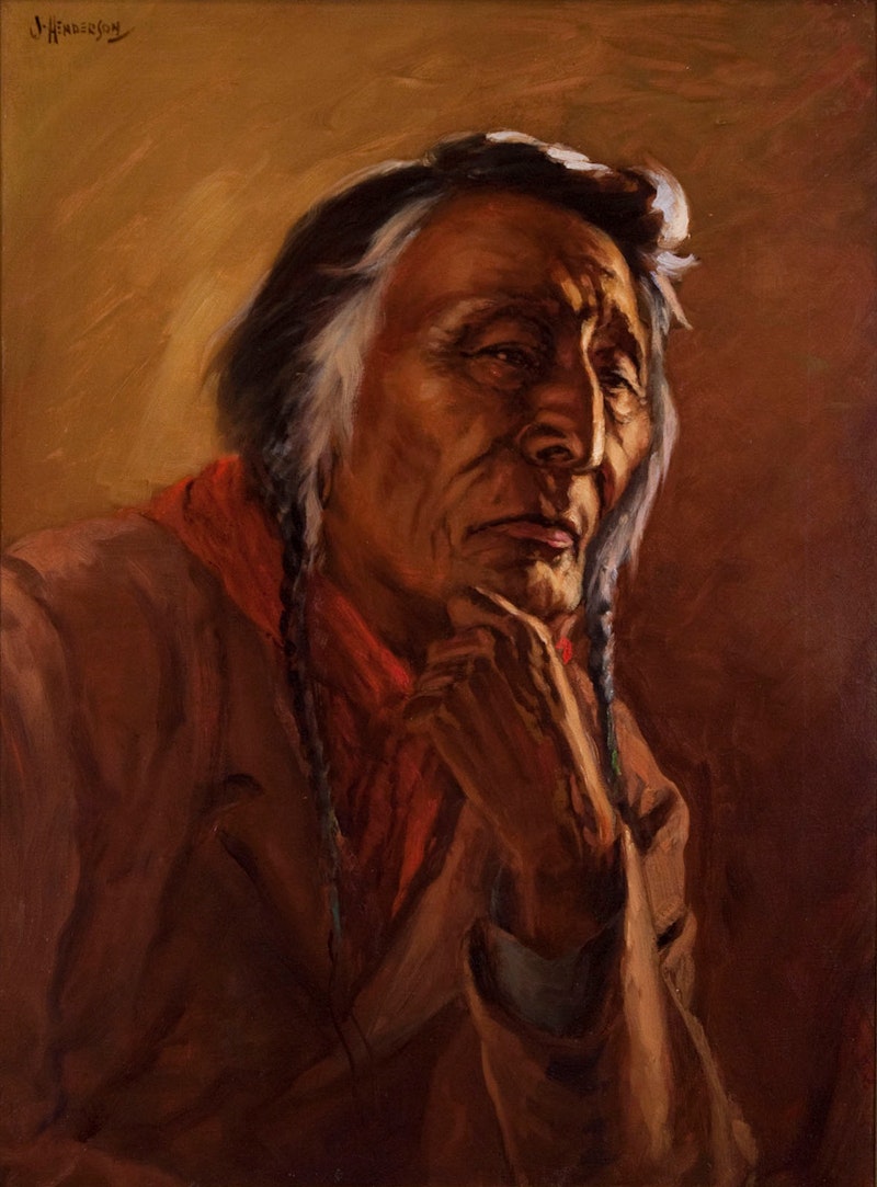 Portrait of Sun Walking, Blackfoot Indian