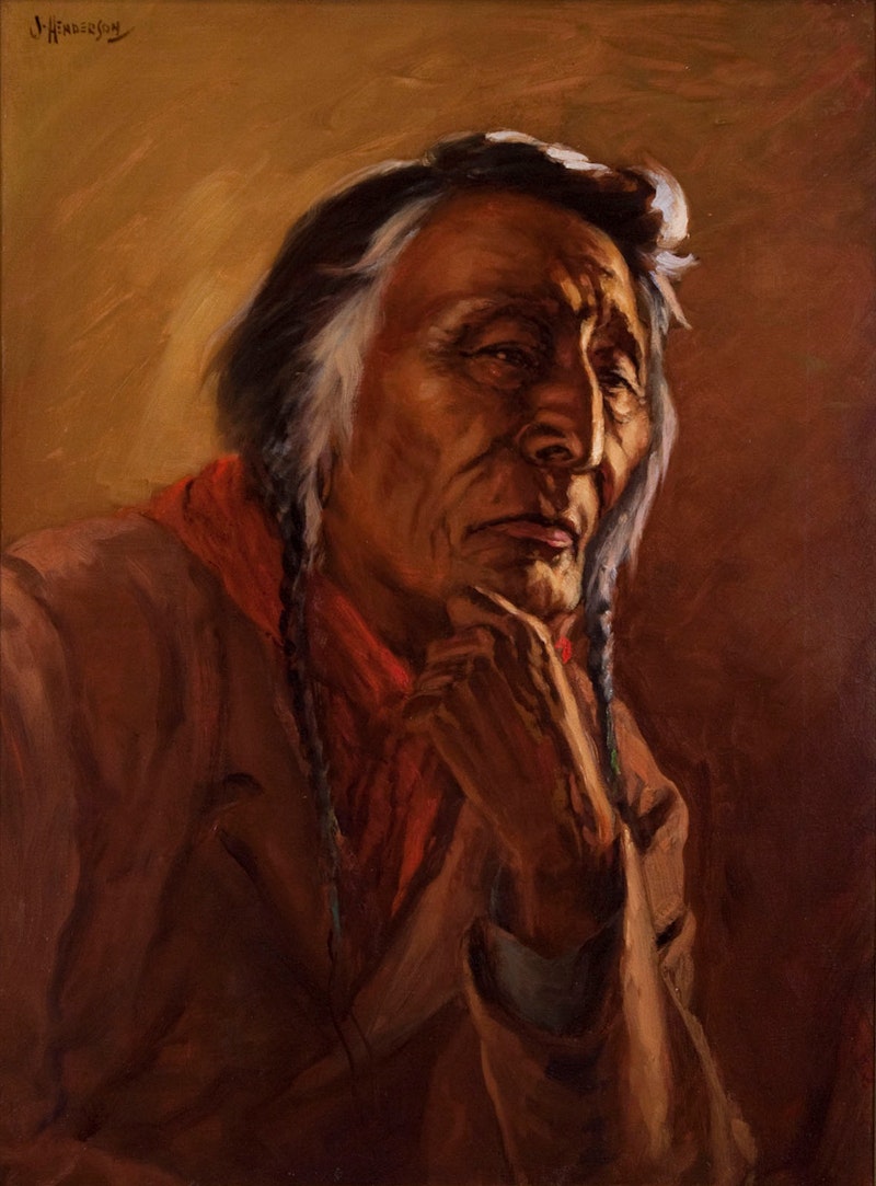 Portrait of Sun Walking, Blackfoot Indian Thumbnail 1