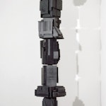 Rain Forest Column XXV by Louise Nevelson, 1967 Wood Assemblage Black Paint - (56x12x14 in)