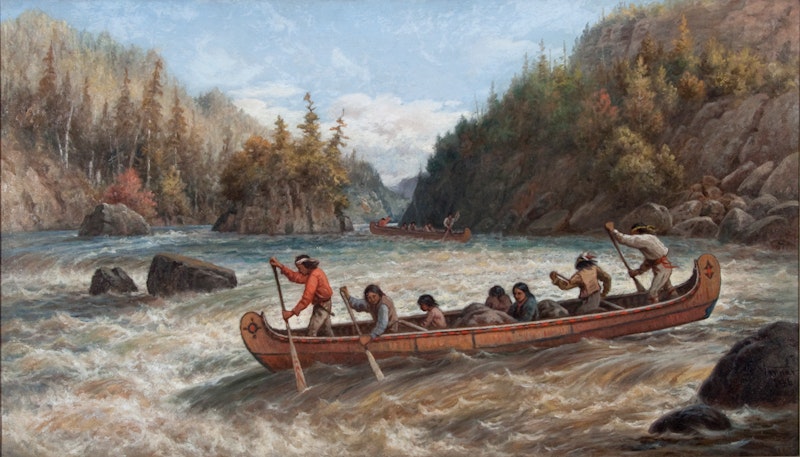 Indians Shooting the Rapids