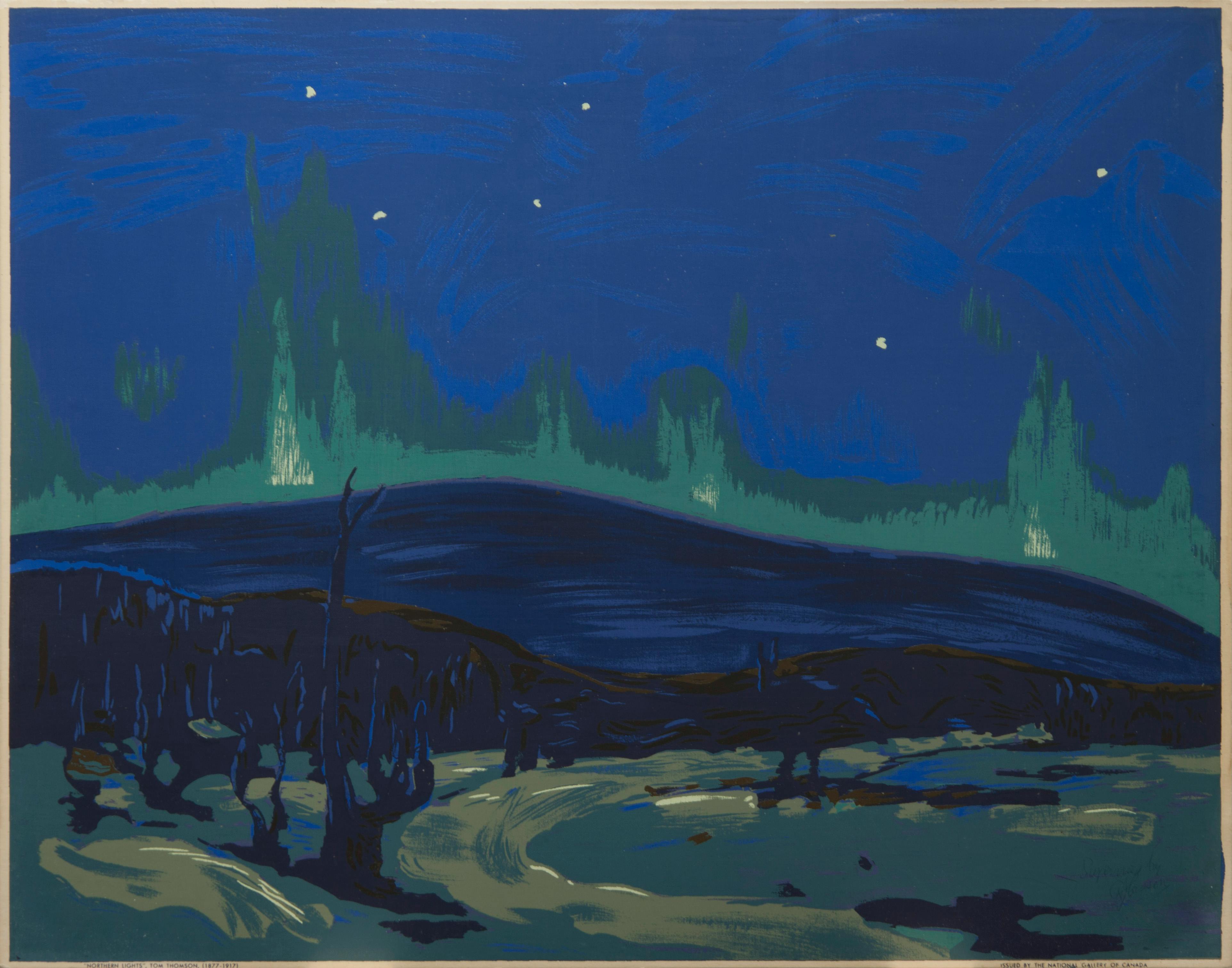 Northern Lights, Tom Thomson circa 1950 Mayberry Fine Art