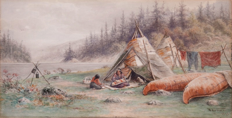 Ojibwa Wigwams, Lake Shebandowan Thumbnail 1