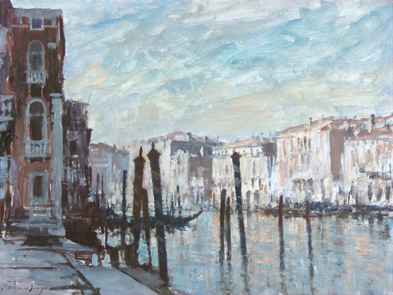 Mooring Posts, Grand Canal, Venice Image 1