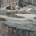 Spring Ice by Tom Roberts, 1943 Oil on Panel - (11.5x19.5 in)