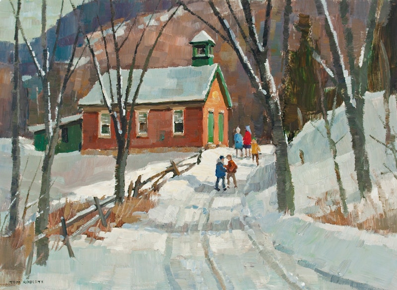 Country School in Winter Thumbnail 2
