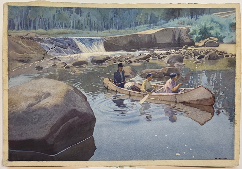Three People Canoeing Image 3