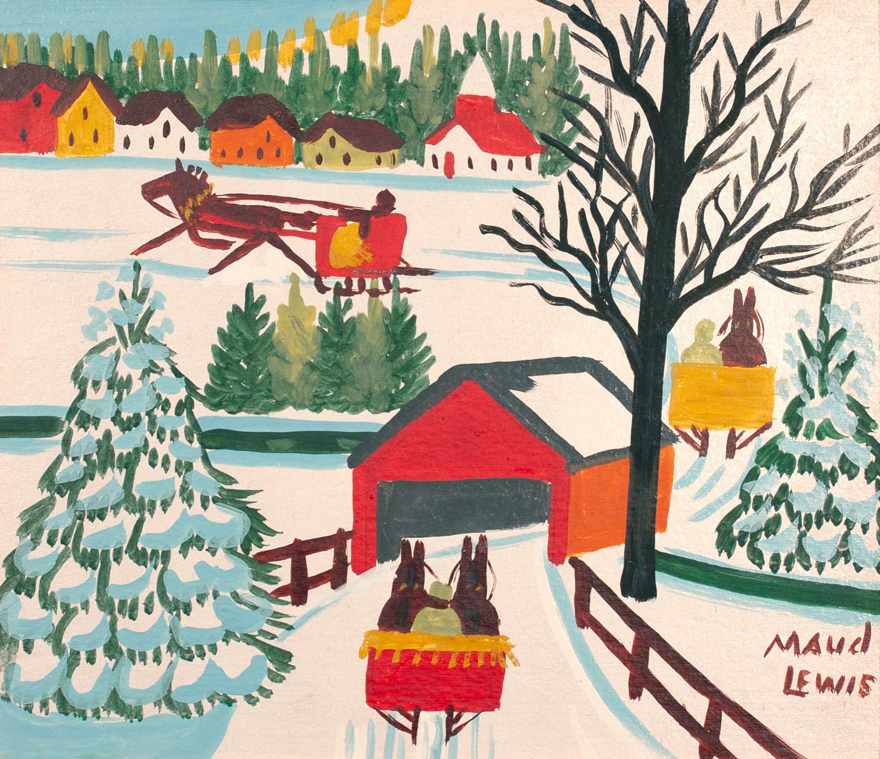 Maud Lewis Historical Canadian Artist Mayberry Fine Art   15956078919891132238lewis Maud Untitled Cropped 