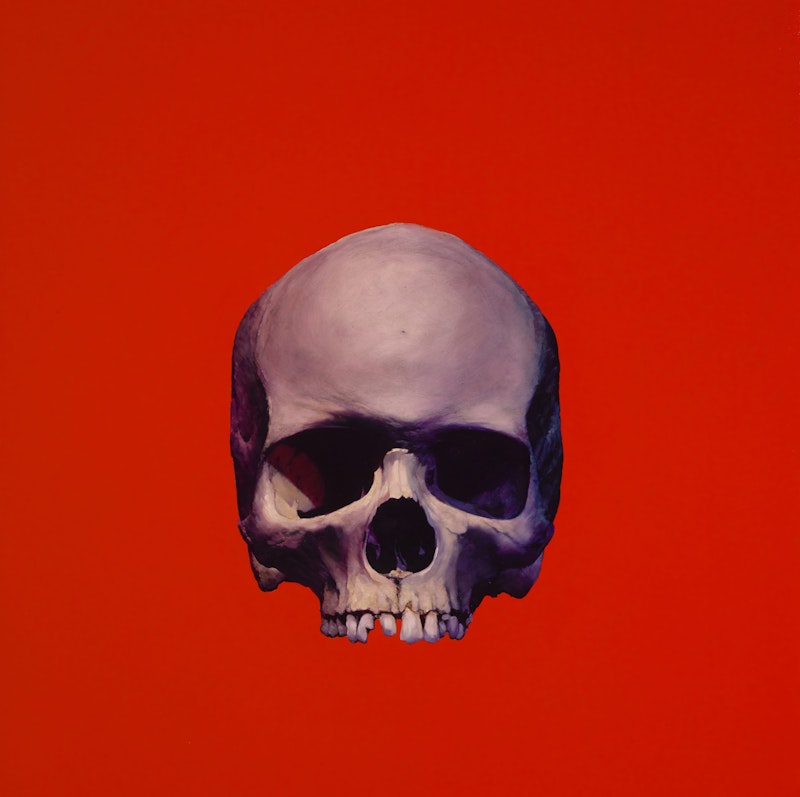 Rose Skull (On Competition Red) Image 1
