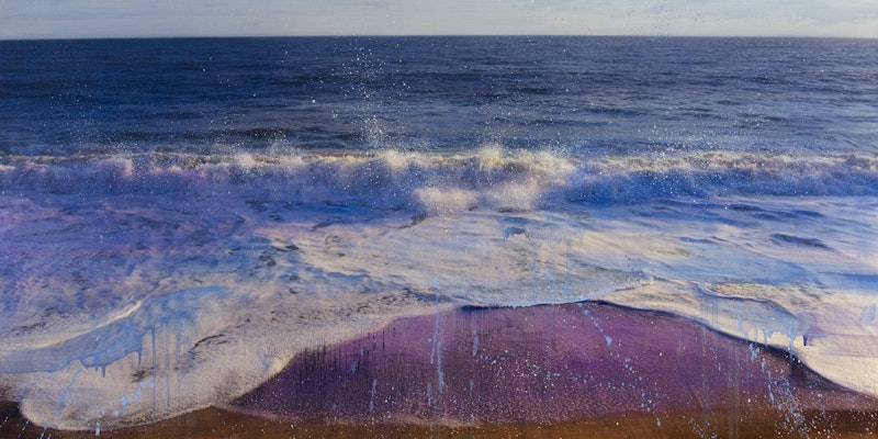 Atlantic Ocean, Vero Beach by James Lahey, 2011 Mixed Media on Canvas - (40x80 in)