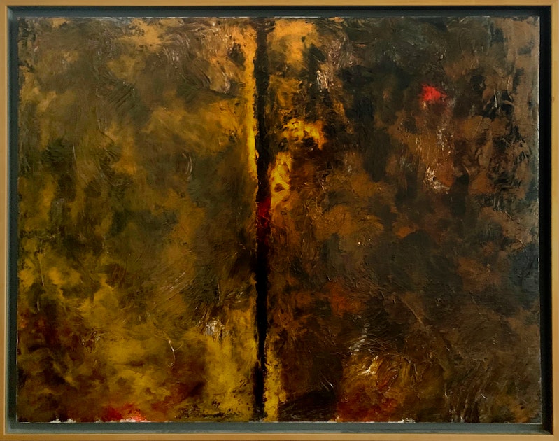 Plum Line by Jean McEwen, 1960 Oil on Canvas - (39x50 in)