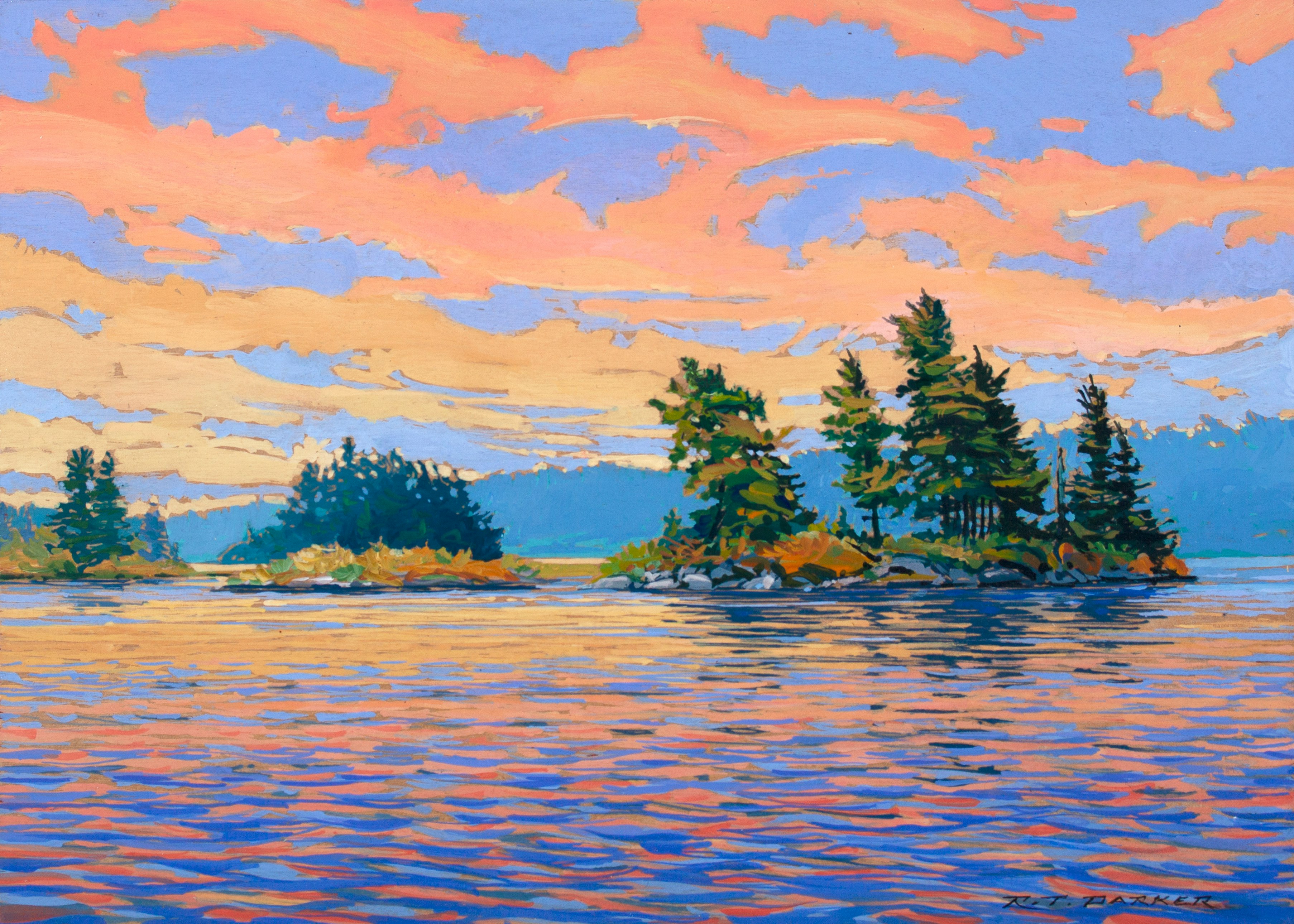 Northwest Moore Bay by Randolph Parker, 2020 Acrylic on Panel - (10x14 in)