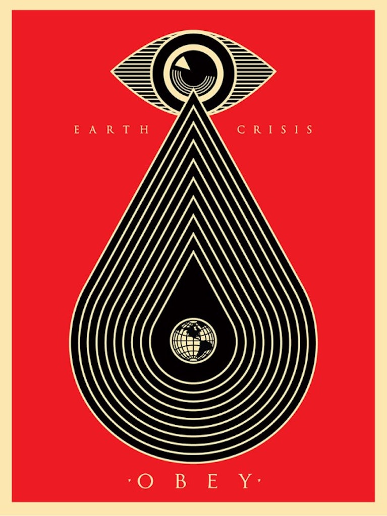 Earth Crisis - RED/200 by Shepard Fairey, 2014 Screen Print - (24x18 in)