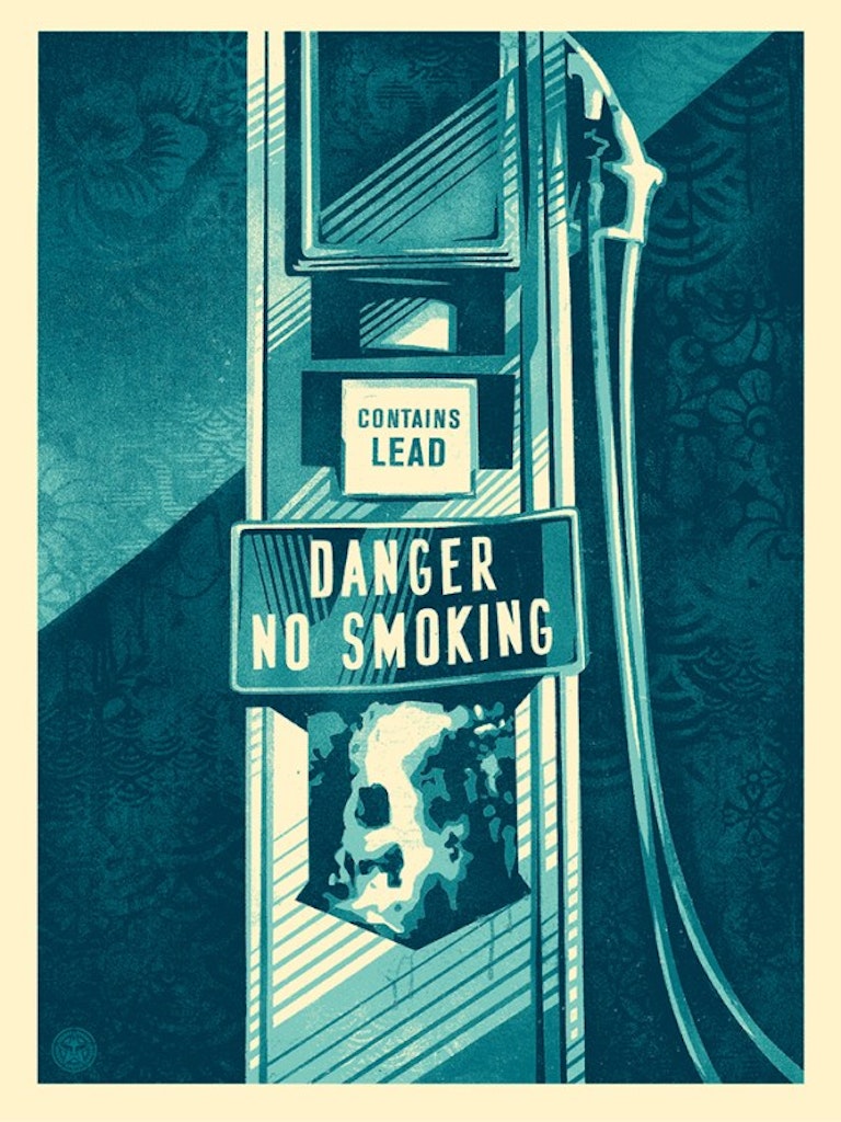 Danger No Smoking/450 by Shepard Fairey, 2016 Screen Print - (24x18 in)