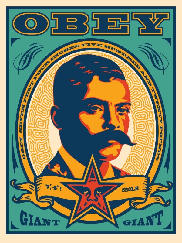 Zapata (Teal) A/P by Shepard Fairey, 2020 Screen Print - (24x18 in)