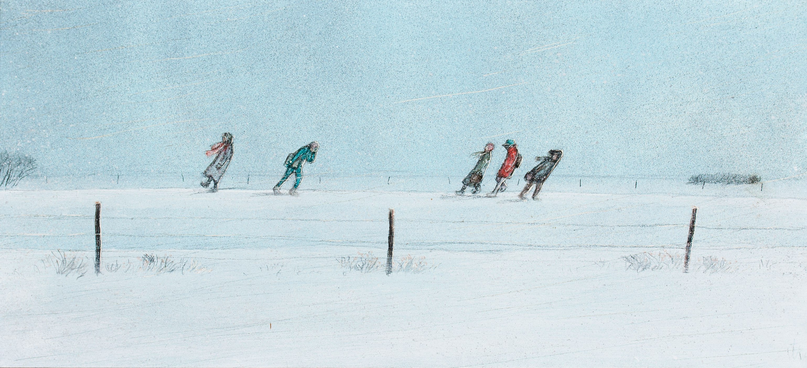 Prairie School Children’s Walk Home in Blizzard