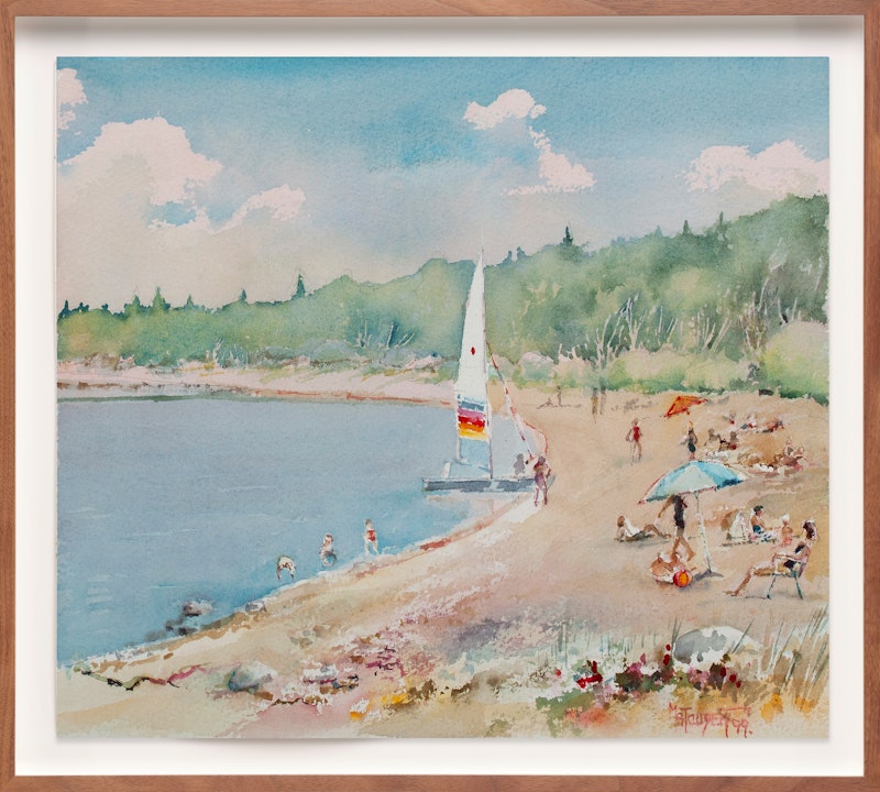 Sailboat on Victoria Beach Thumbnail 1