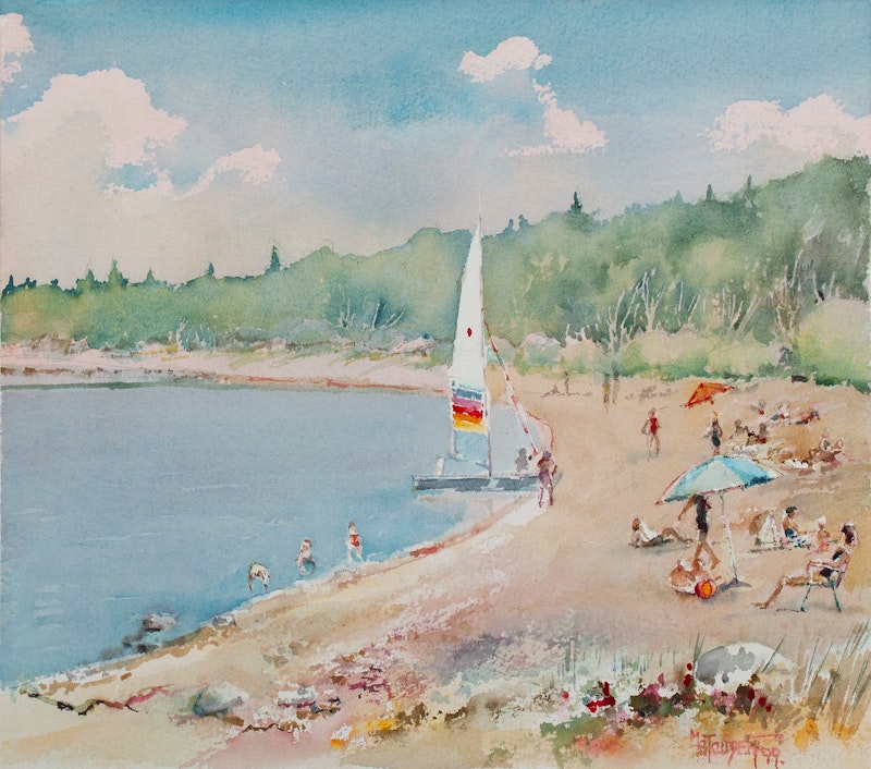 Sailboat on Victoria Beach Thumbnail 2