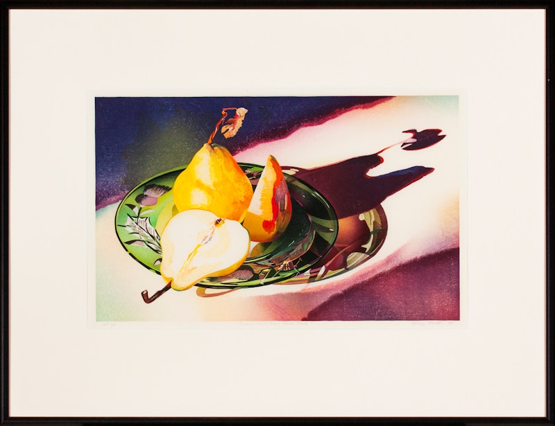 Pears on a Green Glass Plate 1/15 Thumbnail 1
