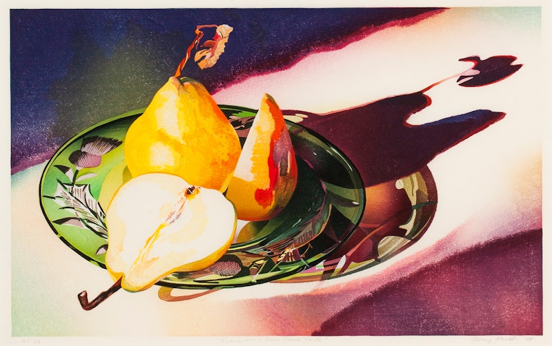 Pears on a Green Glass Plate 1/15 Thumbnail 2