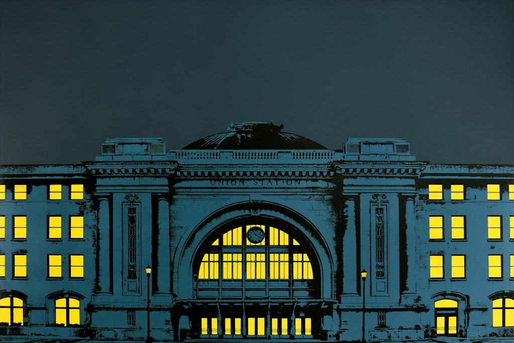 Union Station by Eric Ouimet, 2022 Ink on gallery birchwood panel - (40x60 in)