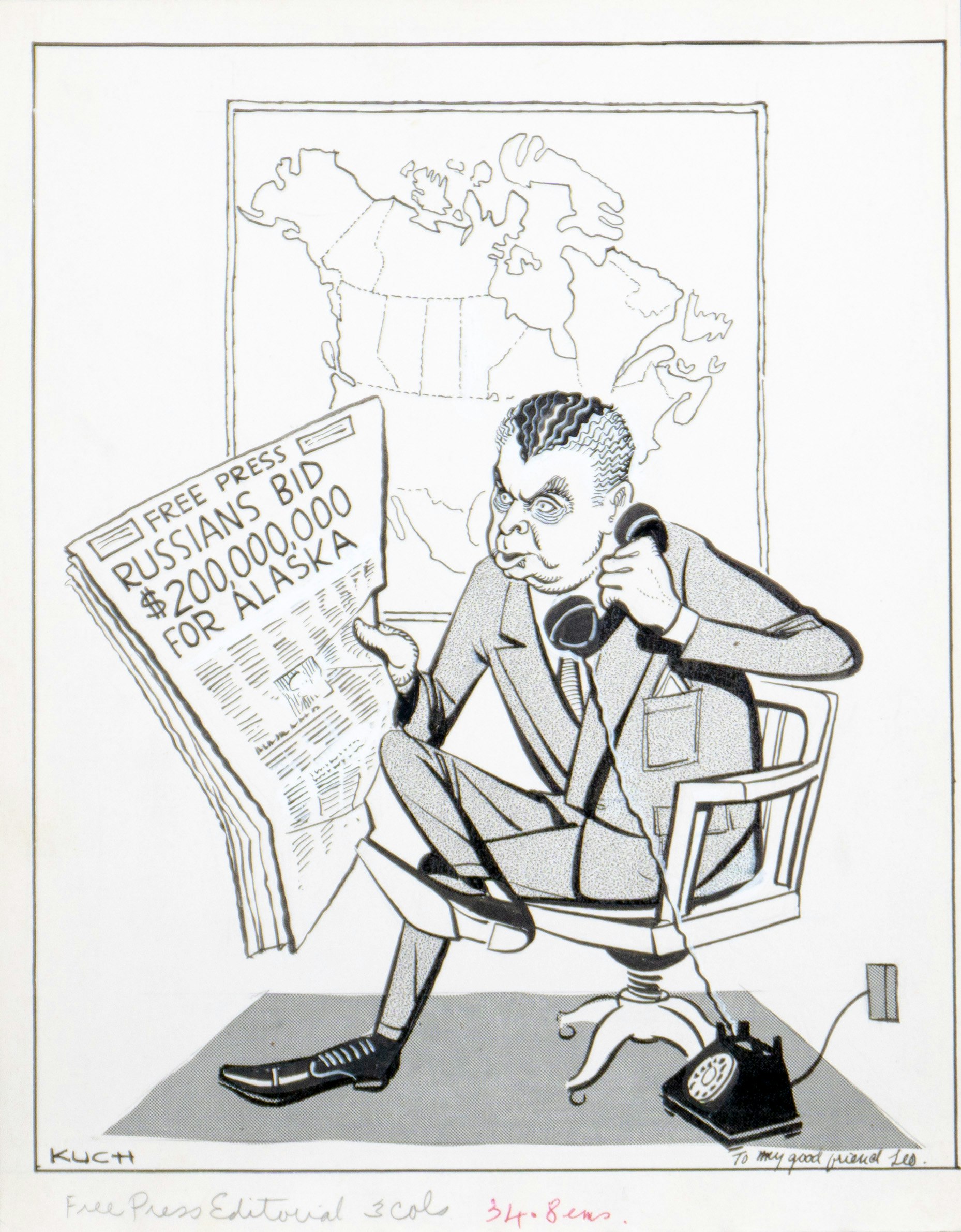 John Diefenbaker - Editorial Illustration