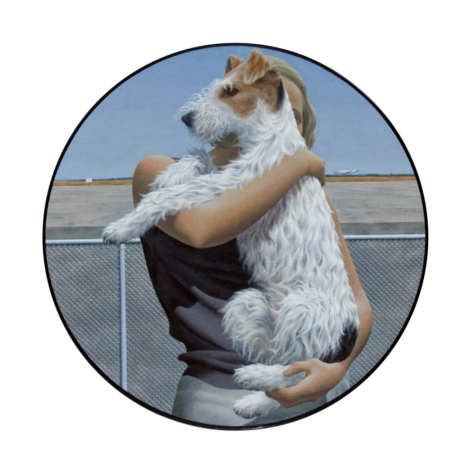 Woman and Terrier by Alex Colville, 1963 Acrylic Polymer Emulsion - (24x24 in)