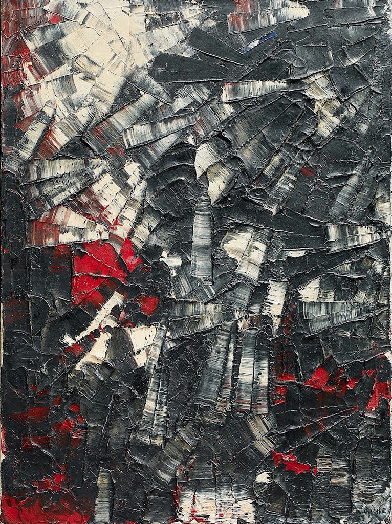 Untitled by Jean Paul Riopelle, 1953 Oil on Canvas - (28.75x21.25 in)